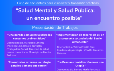 Ciclo de encuentros para visibilizar y transmitir práctica: «Salud  Pública y Salud Mental. Un encuentro posible»