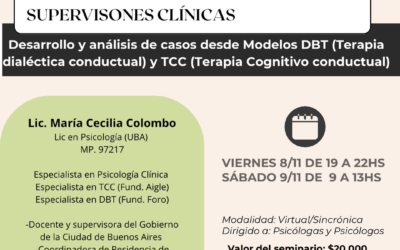 Seminario de conceptualización de casos DBT-TCC: Análisis y desarrollo de casos clínicos