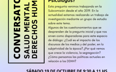 Conversatorio: ¿Por qué deberían importarnos los DD.HH. al colectivo de Psicólogas y Psicólogos?