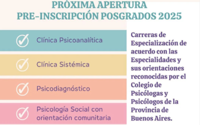 Pre-inscripción 2025 – Carreras de nuestra Escuela de Especialización