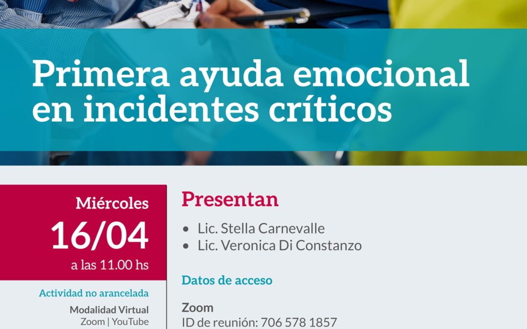 Primera ayuda emocional en incidentes críticos