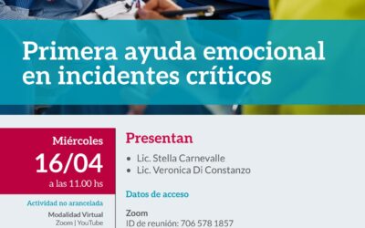 Primera ayuda emocional en incidentes críticos