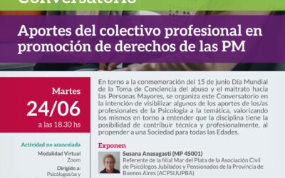 Conversatorio “Aportes del colectivo profesional en promoción de derechos de las PM”