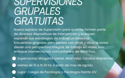 Supervisiones Grupales Gratuitas – Psicología Social y Comunitaria